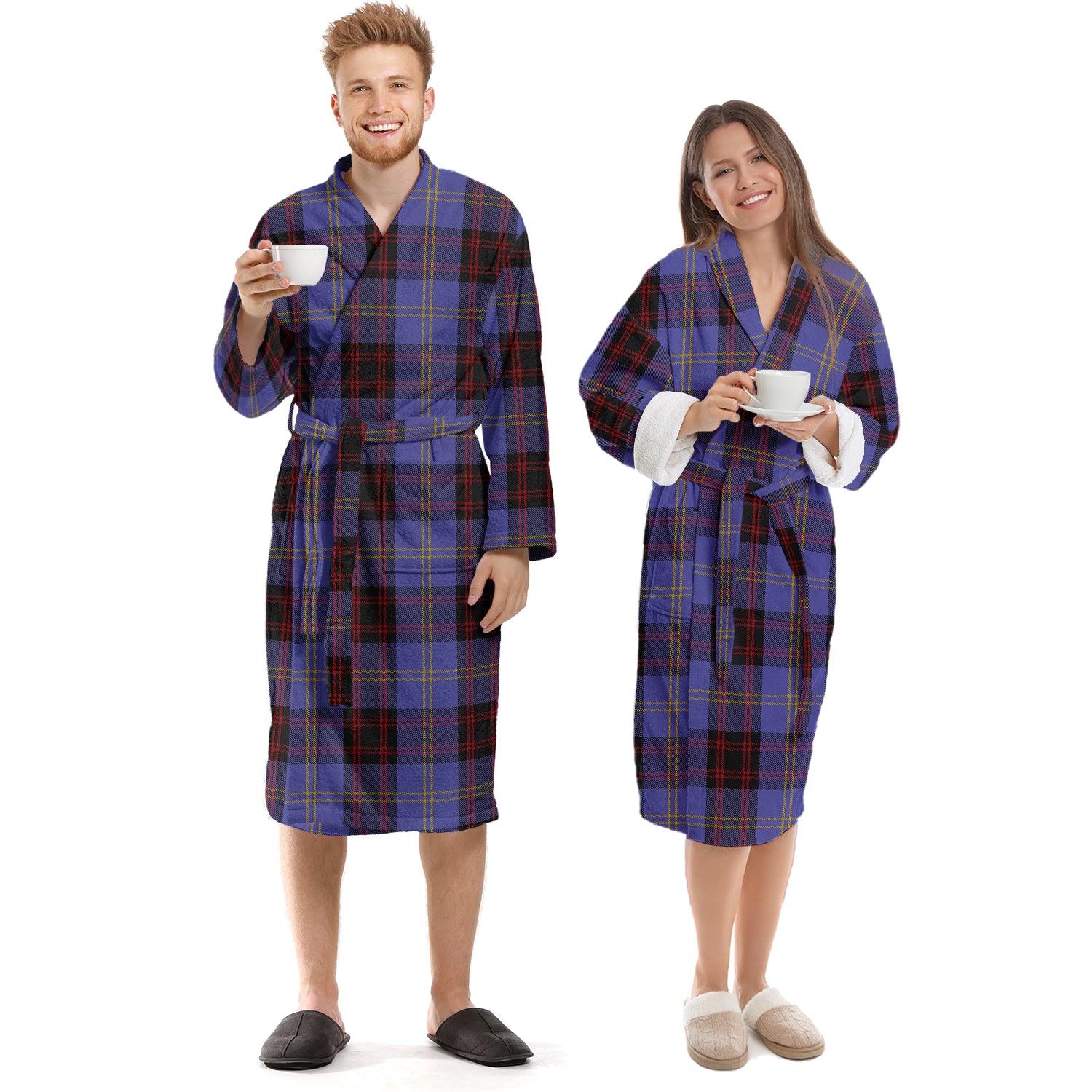 Rutherford Tartan Bathrobe Unisex S - Tartan Vibes Clothing