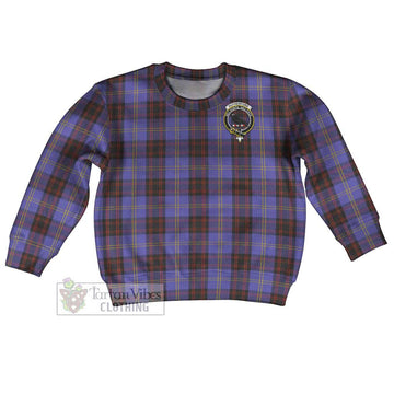 Rutherford Tartan Kid Ugly Sweater with Family Crest