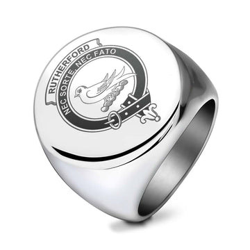 Rutherford Clan Crest Engraved Ring