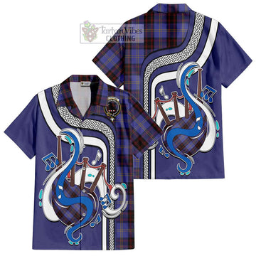 Rutherford Tartan Short Sleeve Button Shirt with Epic Bagpipe Style