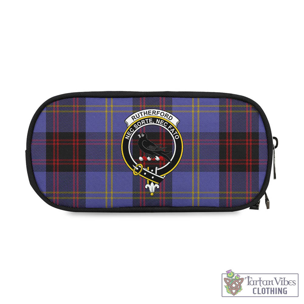 Tartan Vibes Clothing Rutherford Tartan Pen and Pencil Case with Family Crest