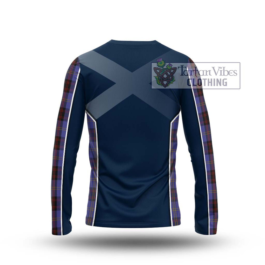 Rutherford Tartan Long Sleeve T-Shirt with Family Crest and Lion Rampant Vibes Sport Style - Tartan Vibes Clothing