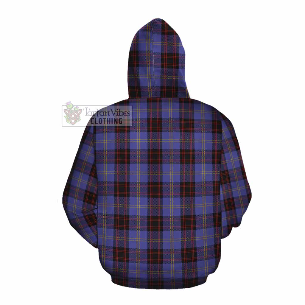 Tartan Vibes Clothing Rutherford Tartan Cotton Hoodie with Family Crest DNA In Me Style