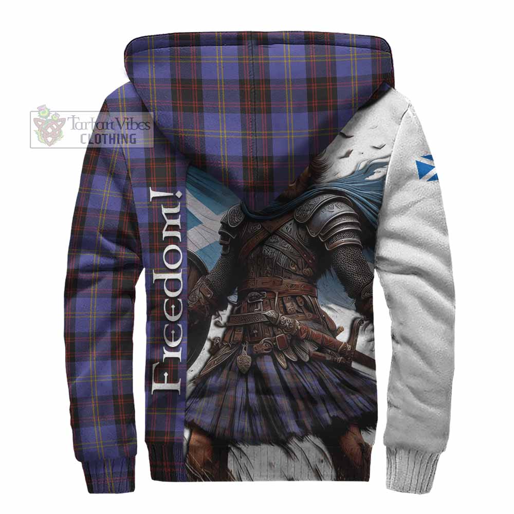 Tartan Vibes Clothing Rutherford Crest Tartan Sherpa Hoodie Inspired by the Freedom of Scottish Warrior