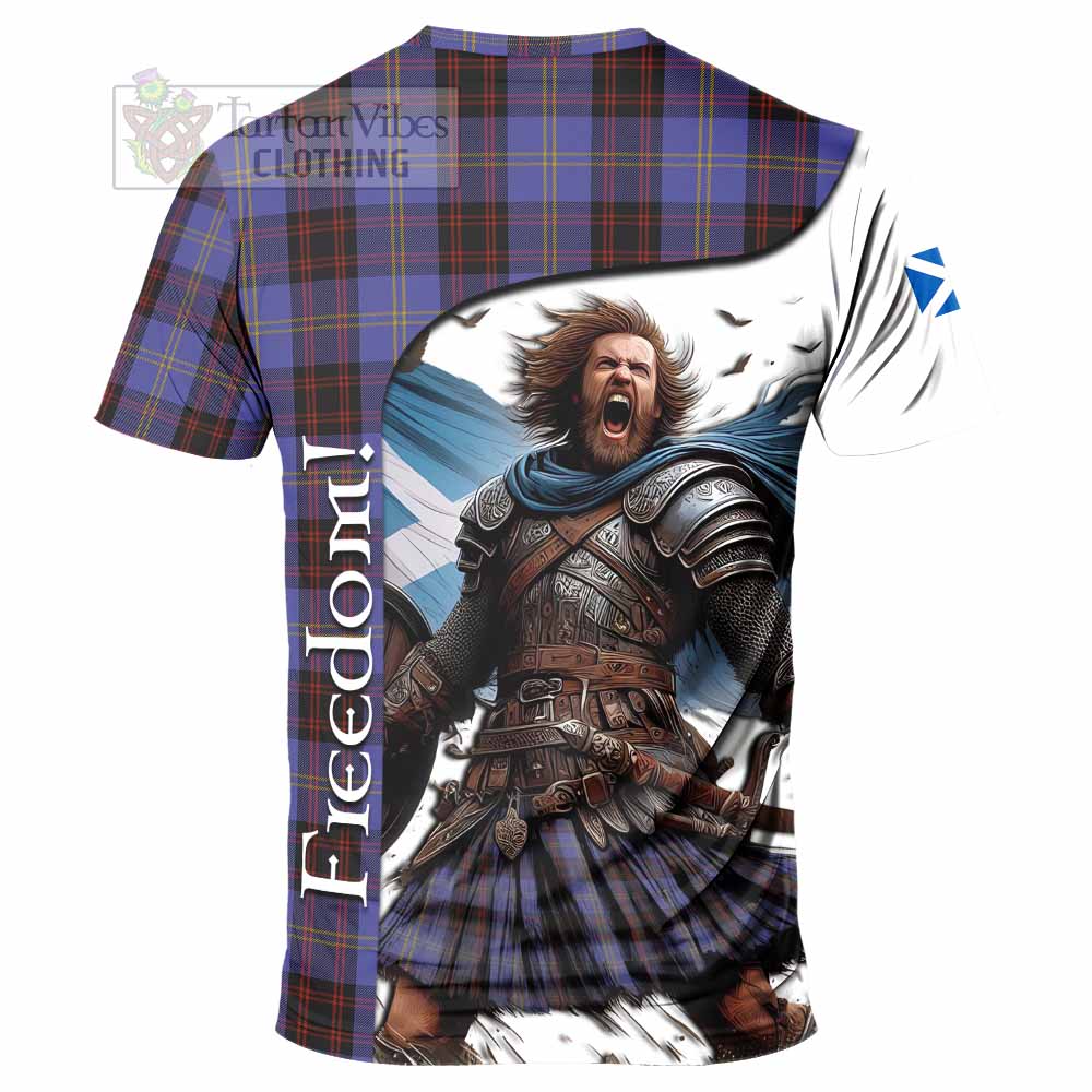 Rutherford Crest Tartan T-Shirt Inspired by the Freedom of Scottish Warrior