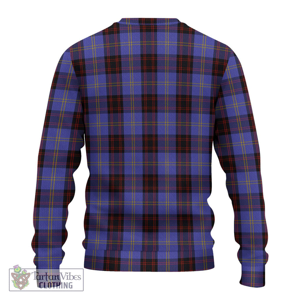 Rutherford Tartan Knitted Sweater with Family Crest DNA In Me Style - Tartanvibesclothing Shop