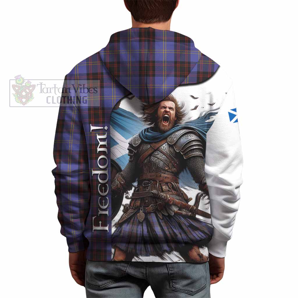 Tartan Vibes Clothing Rutherford Crest Tartan Hoodie Inspired by the Freedom of Scottish Warrior