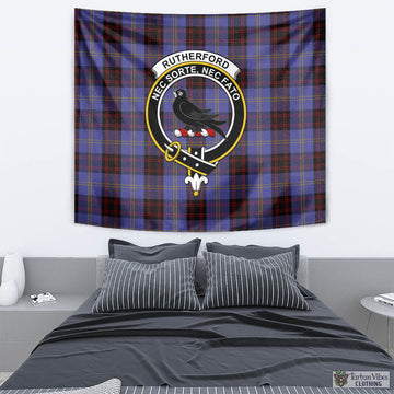 Rutherford Tartan Tapestry Wall Hanging and Home Decor for Room with Family Crest