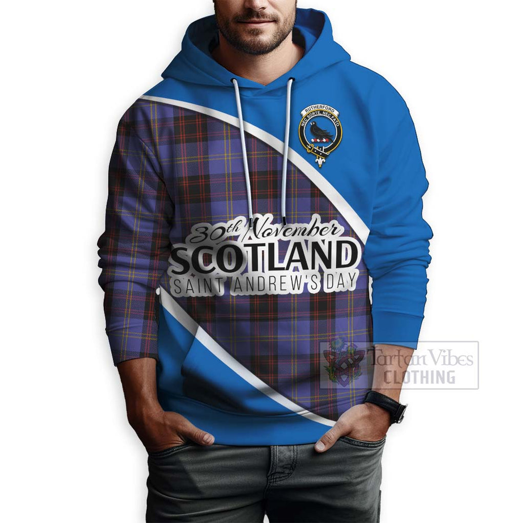 Tartan Vibes Clothing Rutherford Family Crest Tartan Hoodie Celebrate Saint Andrew's Day in Style