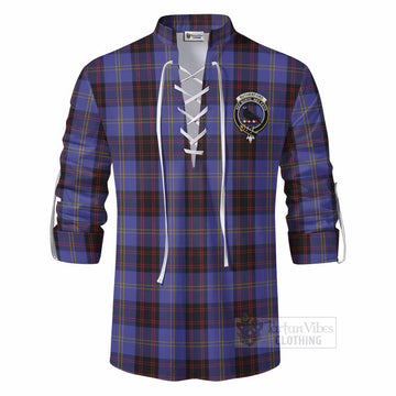 Rutherford Tartan Ghillie Kilt Shirt with Family Crest DNA In Me Style