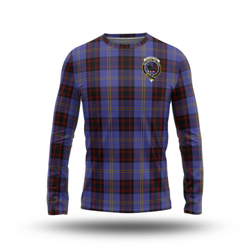 Rutherford Tartan Long Sleeve T-Shirt with Family Crest