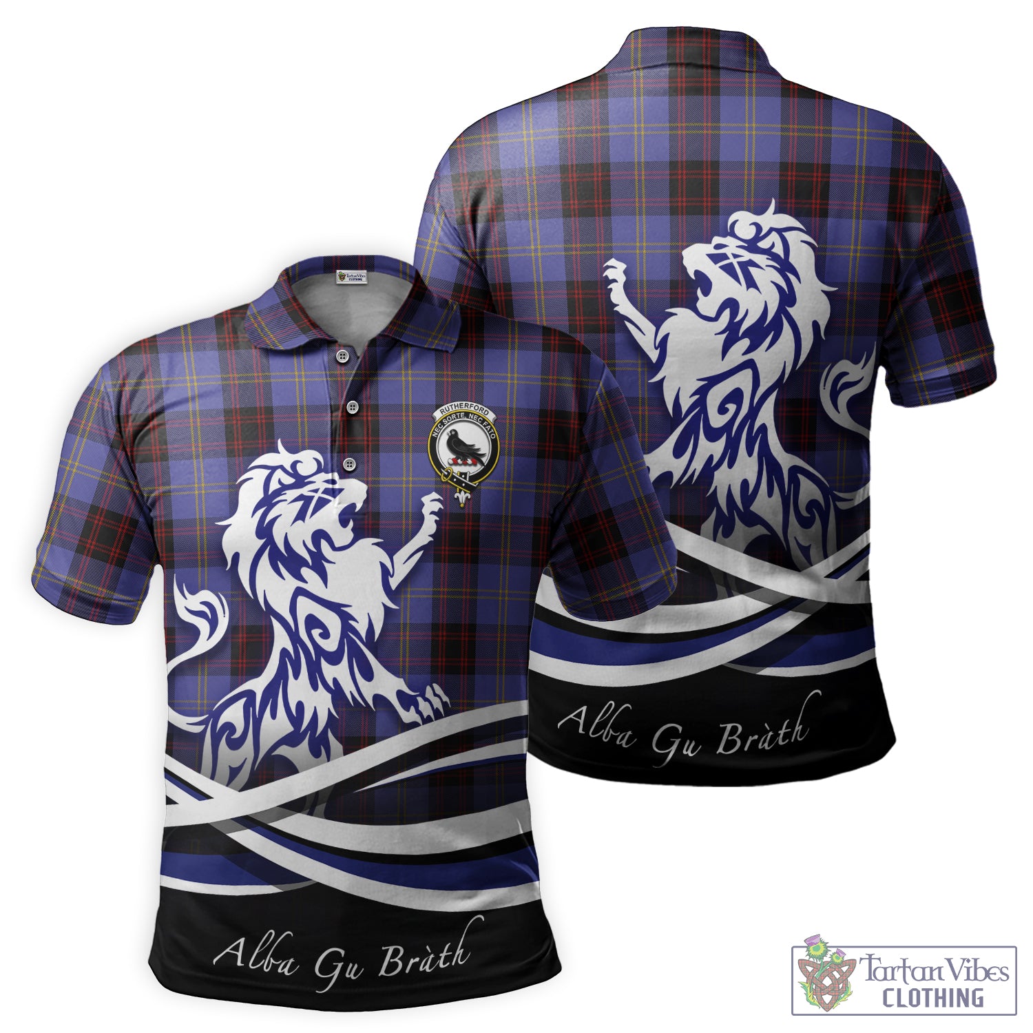 rutherford-tartan-polo-shirt-with-alba-gu-brath-regal-lion-emblem