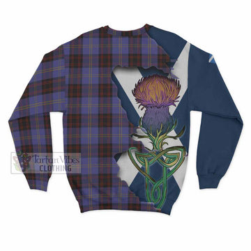 Rutherford Tartan Family Crest Sweatshirt Scottish Thistle Celtic Inspired - Tartan Vibes Clothing
