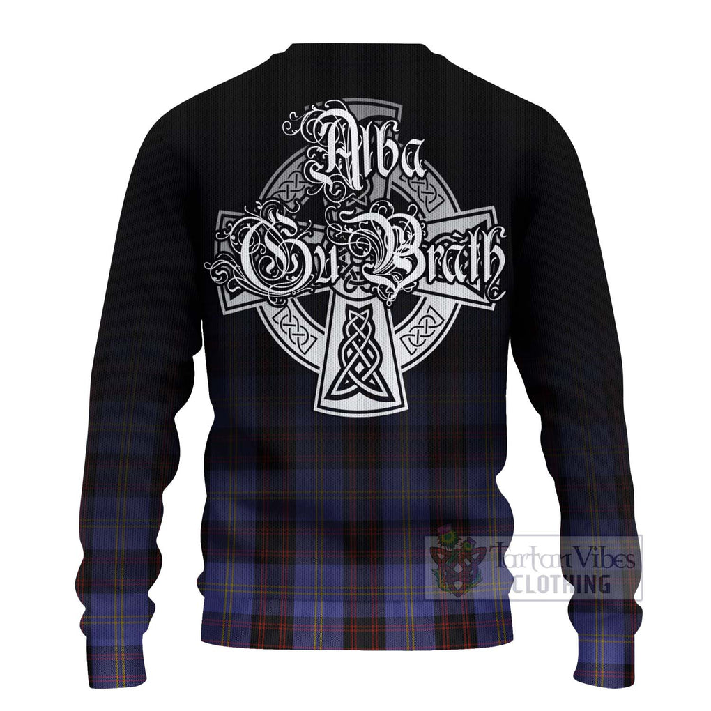 Tartan Vibes Clothing Rutherford Tartan Knitted Sweater Featuring Alba Gu Brath Family Crest Celtic Inspired