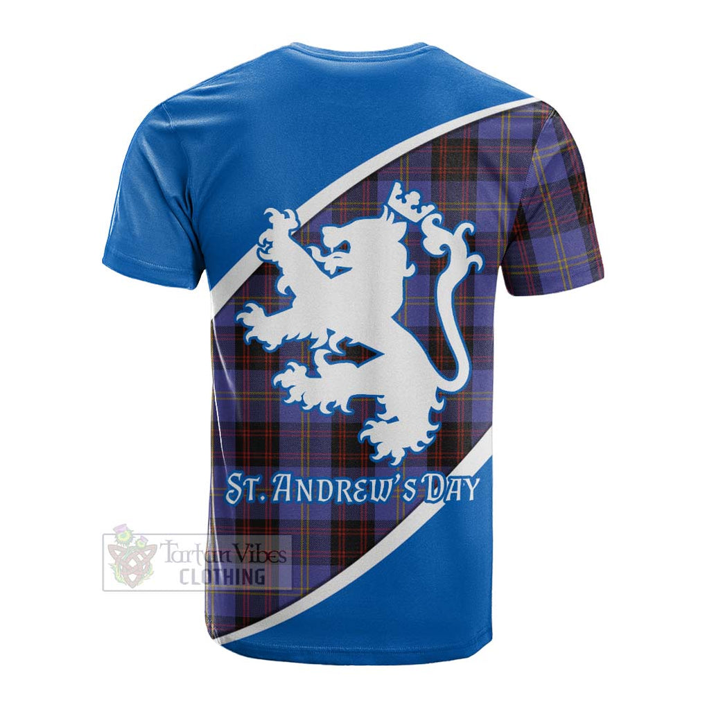 Tartan Vibes Clothing Rutherford Family Crest Tartan Cotton T-shirt Celebrate Saint Andrew's Day in Style