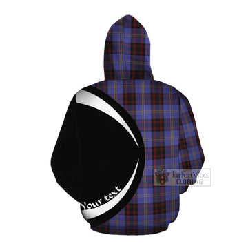 Rutherford Tartan Cotton Hoodie with Family Crest Circle Style