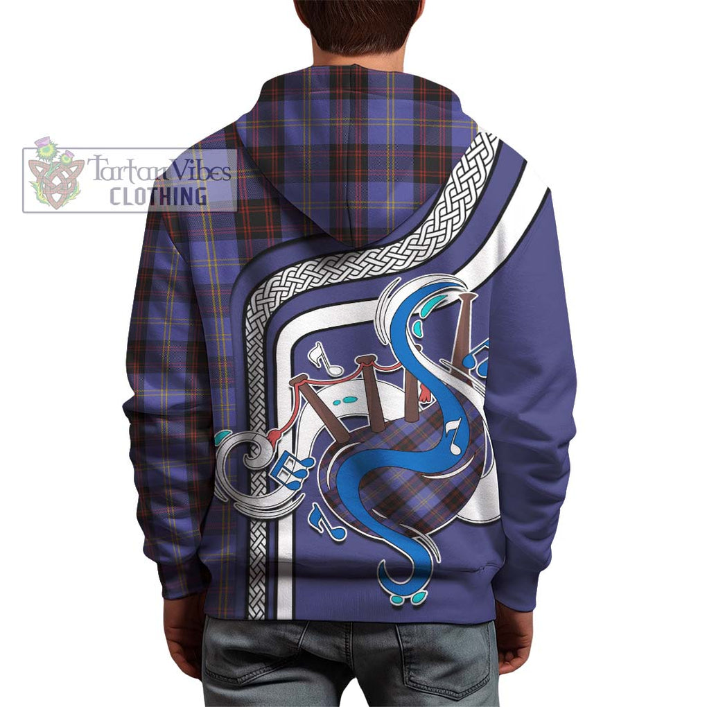 Rutherford Tartan Hoodie with Epic Bagpipe Style - Tartanvibesclothing Shop