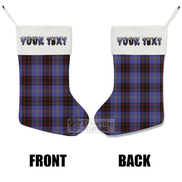 Rutherford Tartan Christmas Stocking with Personalized Text