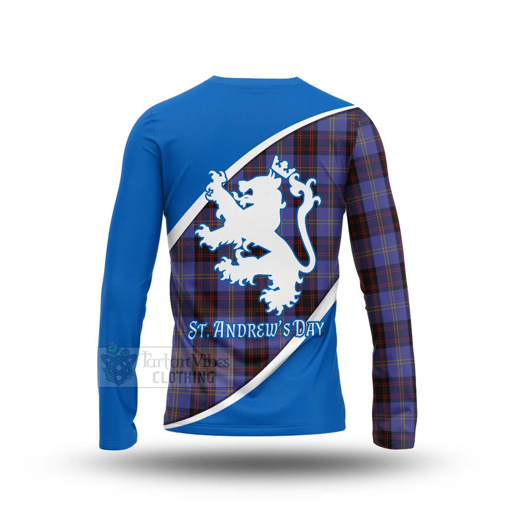 Tartan Vibes Clothing Rutherford Family Crest Tartan Long Sleeve T-Shirt Celebrate Saint Andrew's Day in Style