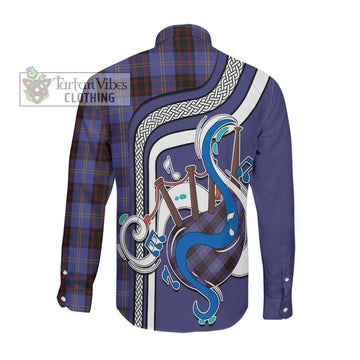 Rutherford Tartan Long Sleeve Button Shirt with Epic Bagpipe Style