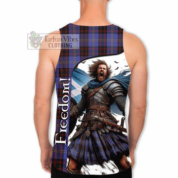 Rutherford Crest Tartan Men's Tank Top Inspired by the Freedom of Scottish Warrior