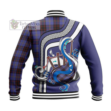 Rutherford Tartan Baseball Jacket with Epic Bagpipe Style