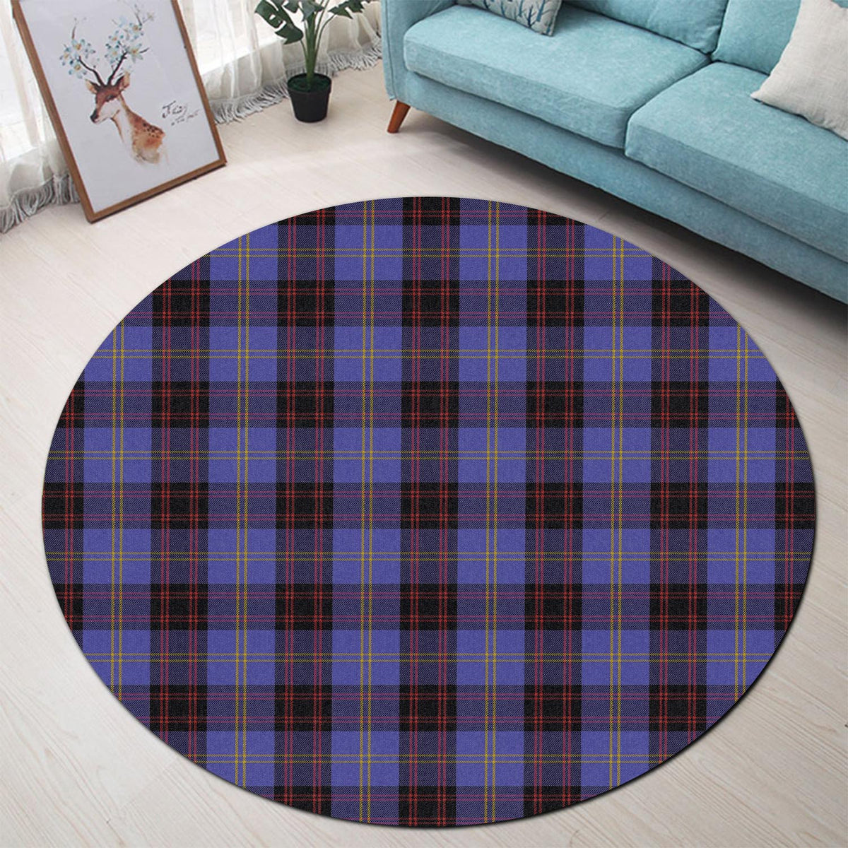 Rutherford Tartan Round Rug - Tartan Vibes Clothing