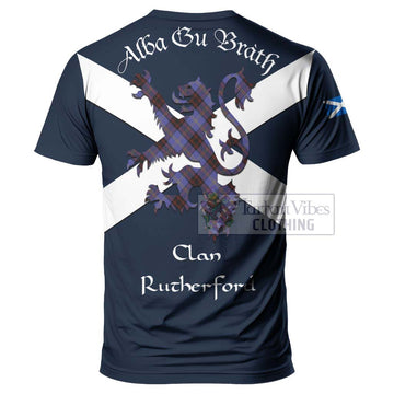 Rutherford Tartan Lion Rampant T-Shirt Proudly Display Your Heritage with Alba Gu Brath and Clan Name