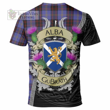 Rutherford Tartan Family Crest T-Shirt Lion Rampant Royal Thistle Shield Celtic Inspired - Tartan Vibes Clothing