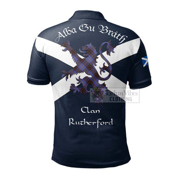 Rutherford Tartan Lion Rampant Polo Shirt Proudly Display Your Heritage with Alba Gu Brath and Clan Name