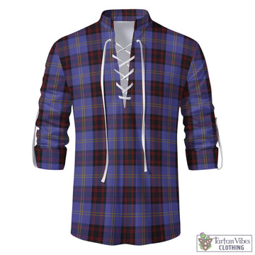 Rutherford Tartan Men's Scottish Traditional Jacobite Ghillie Kilt Shirt