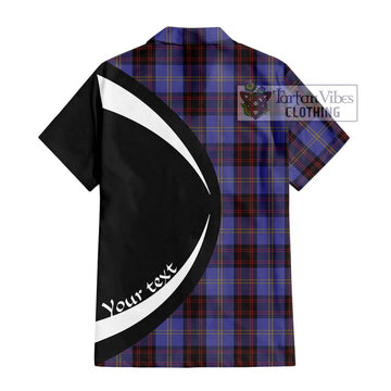 Rutherford Tartan Short Sleeve Button Up with Family Crest Circle Style