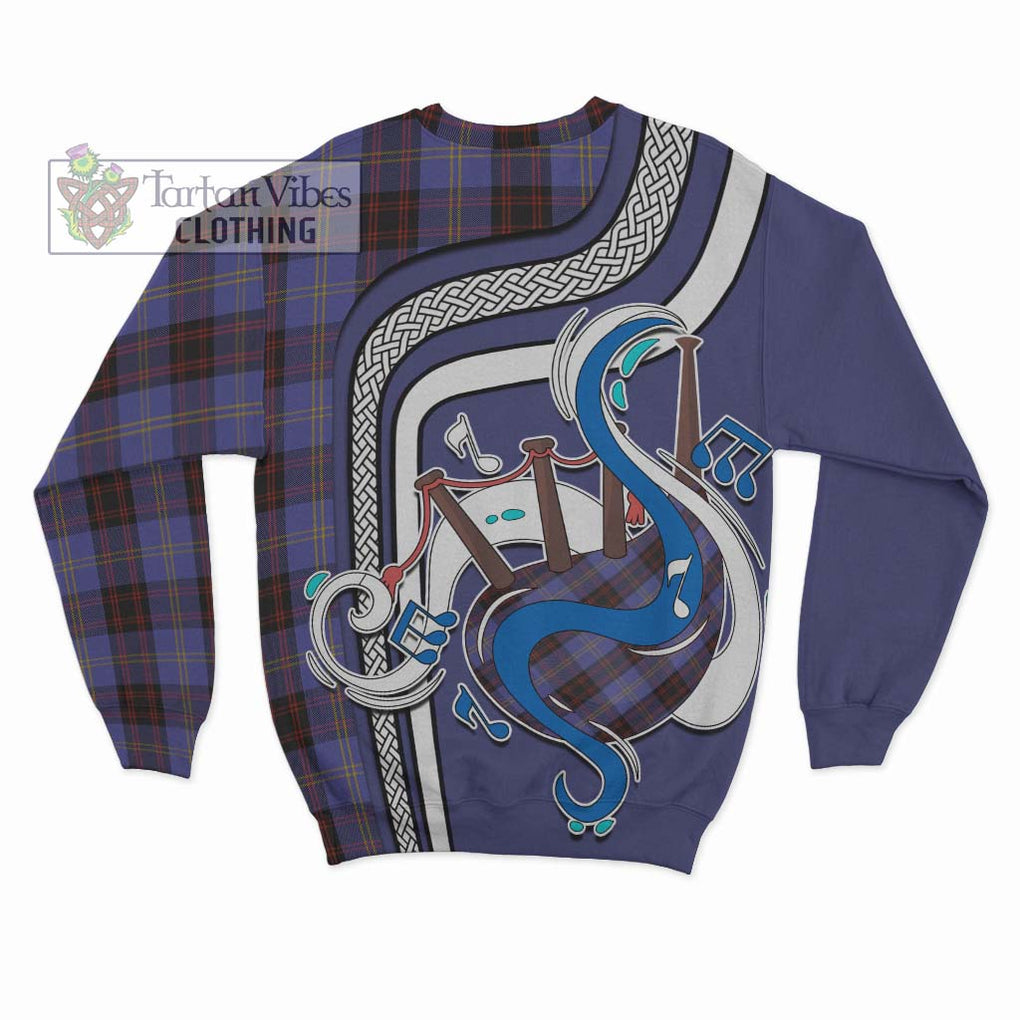 Tartan Vibes Clothing Rutherford Tartan Sweatshirt with Epic Bagpipe Style