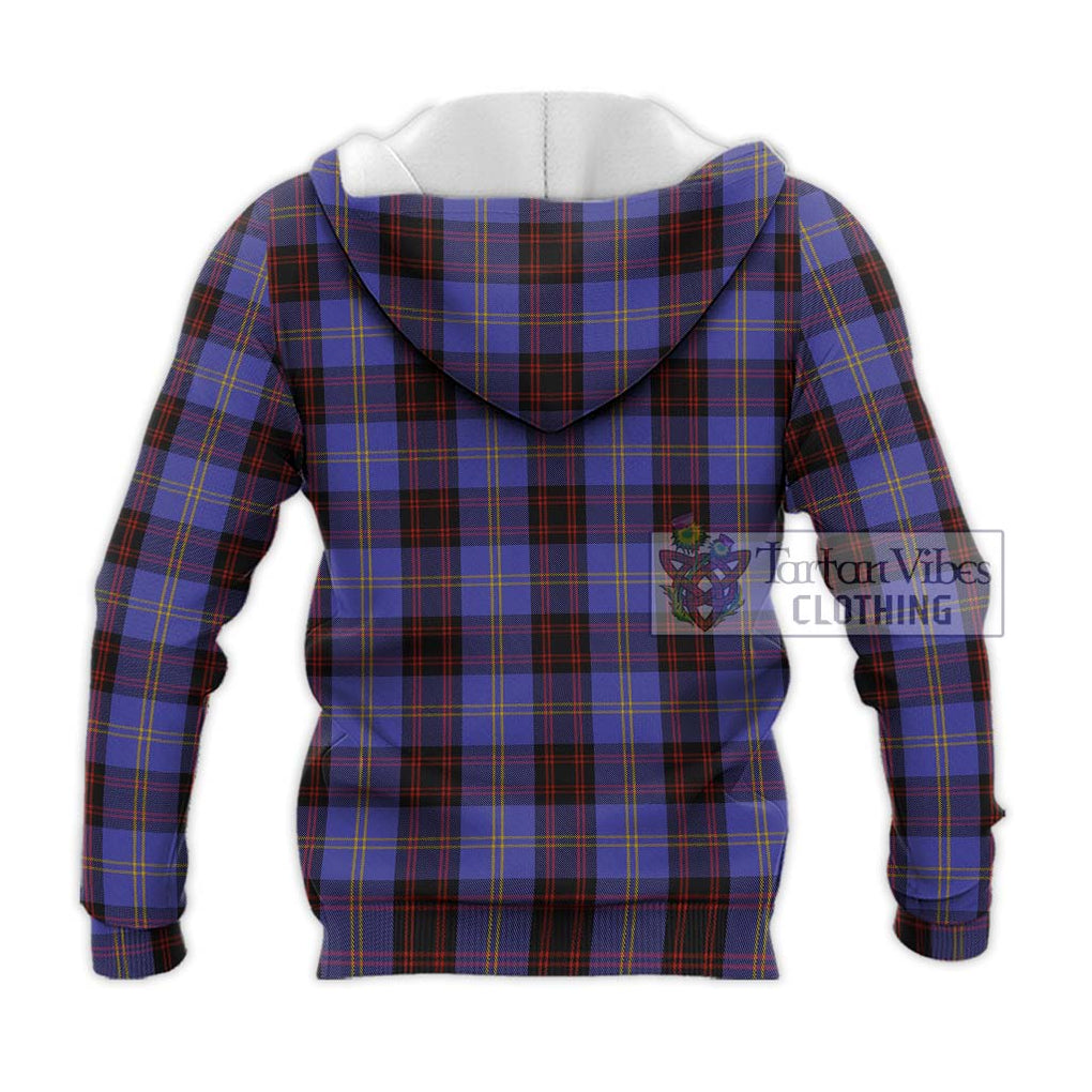 Rutherford Tartan Knitted Hoodie with Family Crest DNA In Me Style - Tartanvibesclothing Shop