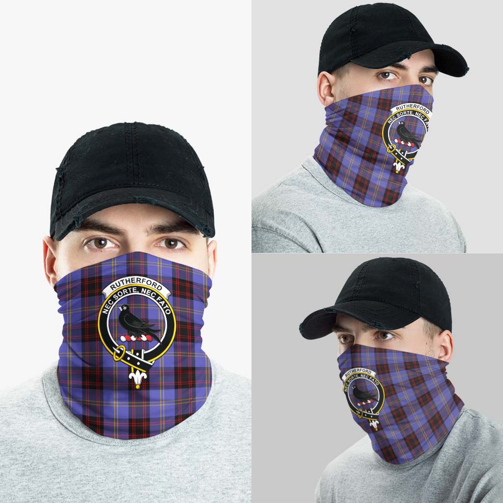 Rutherford Tartan Neck Gaiters, Tartan Bandanas, Tartan Head Band with Family Crest