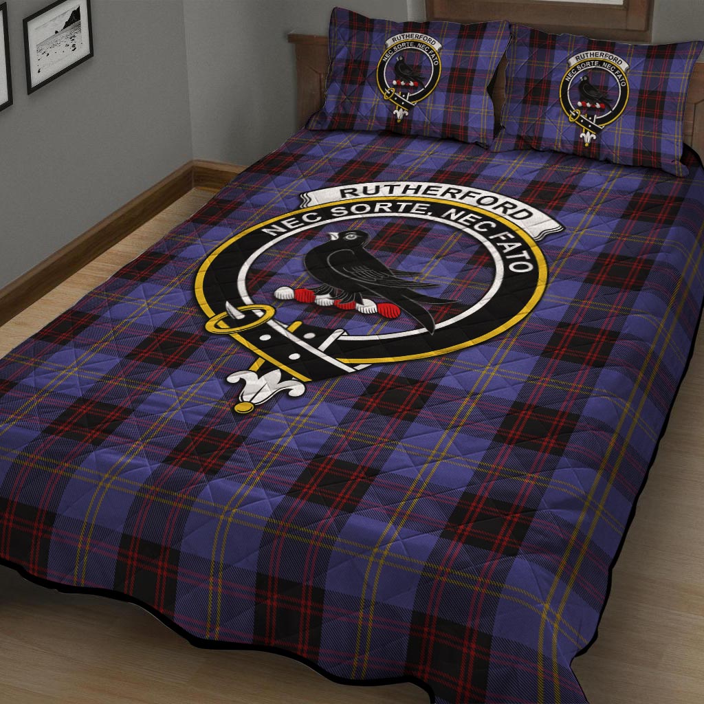 Rutherford Tartan Quilt Bed Set with Family Crest - Tartan Vibes Clothing