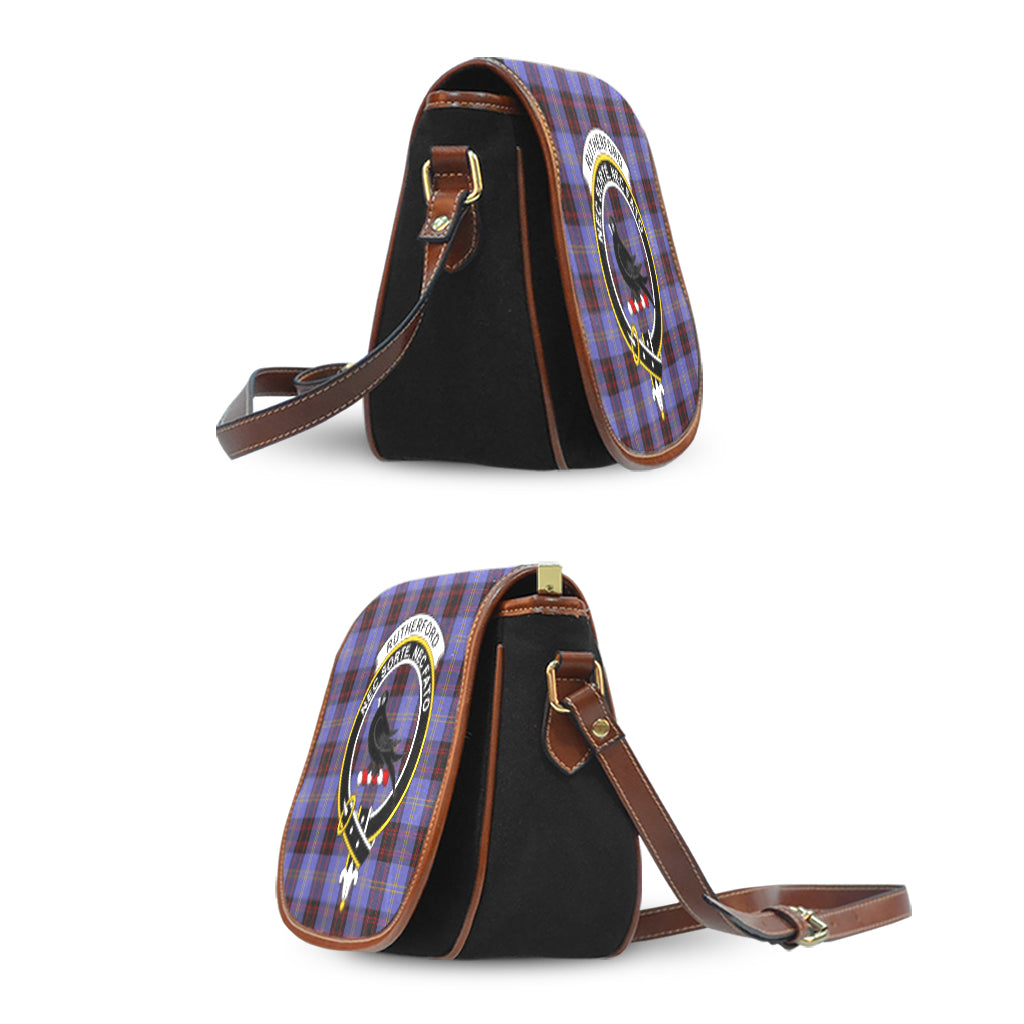 Rutherford Tartan Saddle Bag with Family Crest - Tartan Vibes Clothing