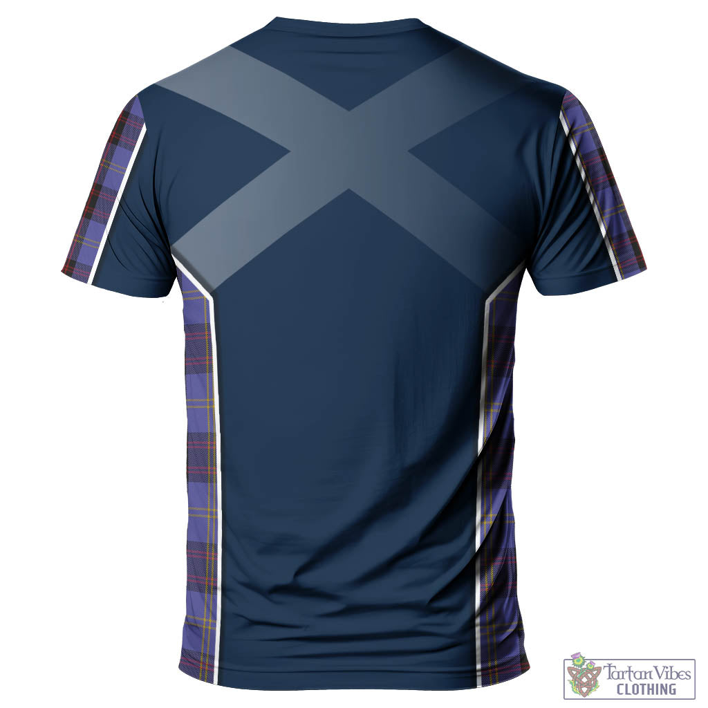 Tartan Vibes Clothing Rutherford Tartan T-Shirt with Family Crest and Lion Rampant Vibes Sport Style