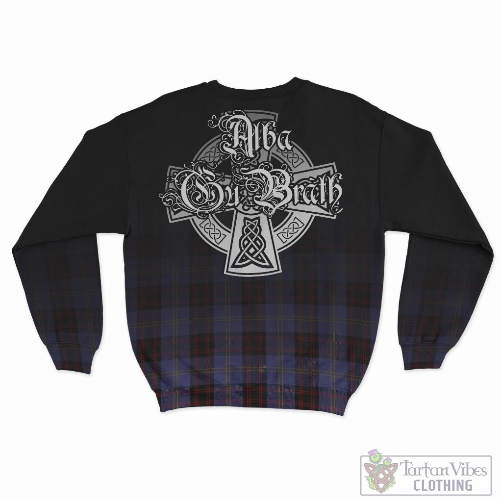 Tartan Vibes Clothing Rutherford Tartan Sweatshirt Featuring Alba Gu Brath Family Crest Celtic Inspired