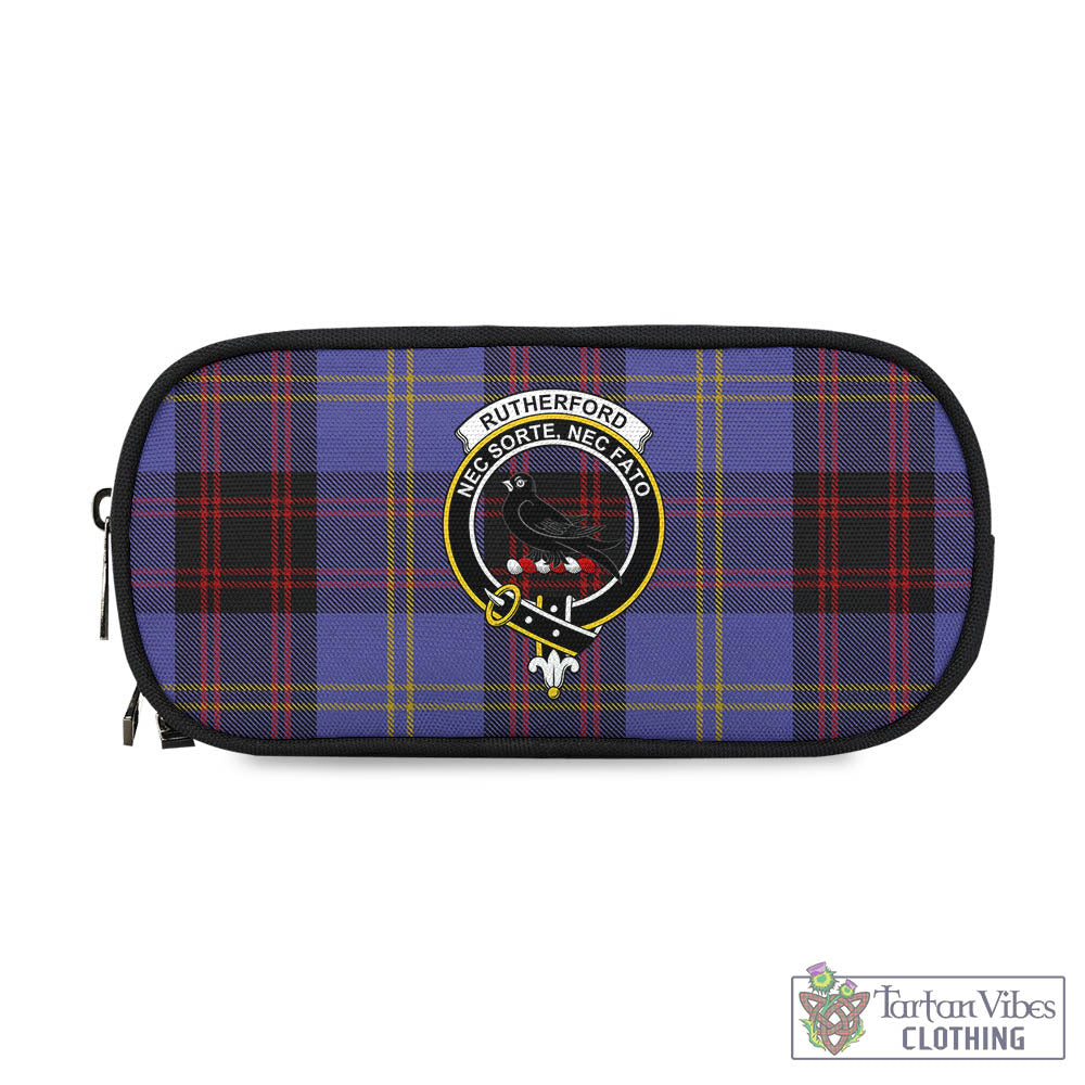 Tartan Vibes Clothing Rutherford Tartan Pen and Pencil Case with Family Crest