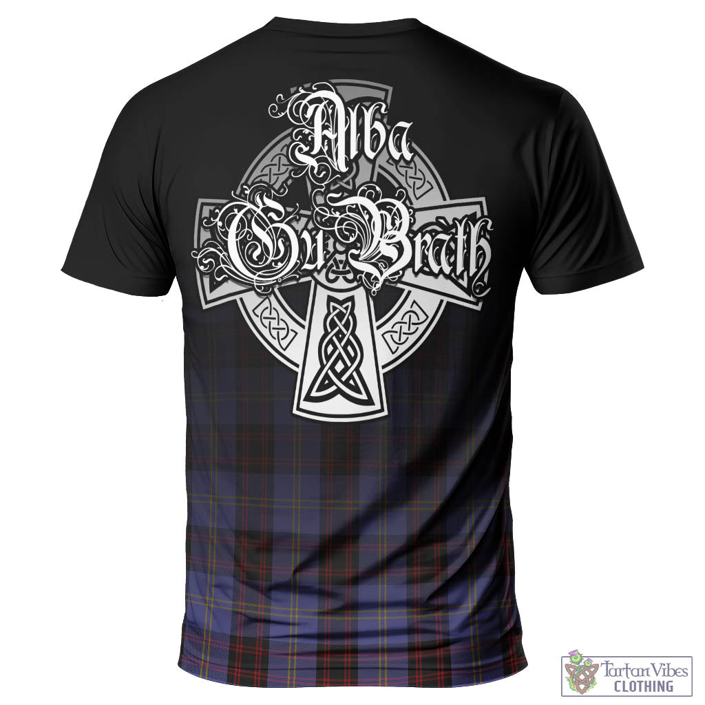 Tartan Vibes Clothing Rutherford Tartan T-Shirt Featuring Alba Gu Brath Family Crest Celtic Inspired