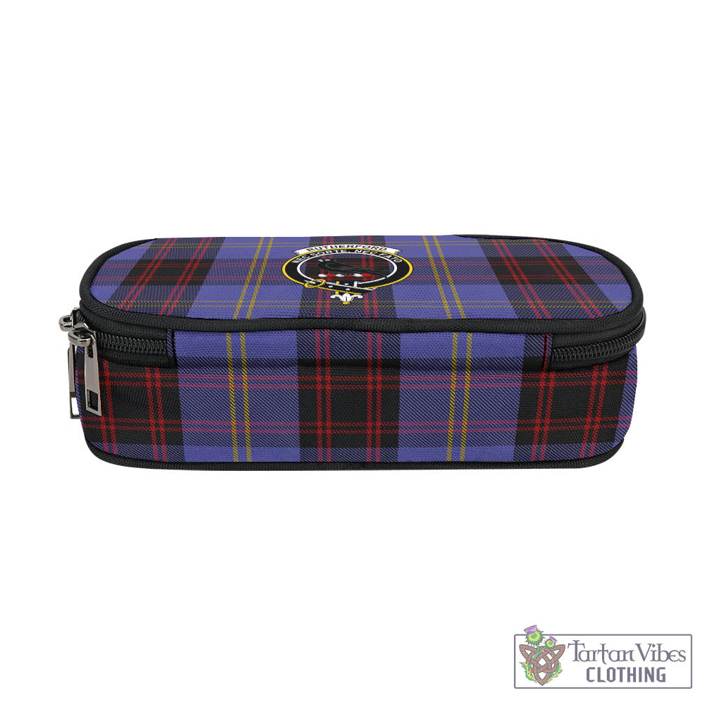 Tartan Vibes Clothing Rutherford Tartan Pen and Pencil Case with Family Crest