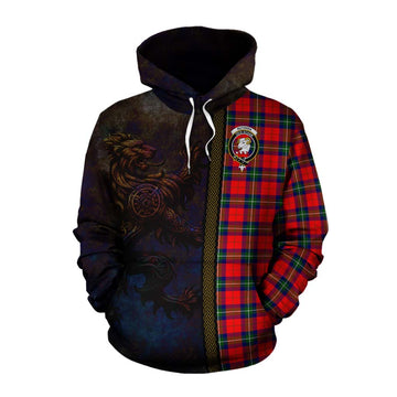 Ruthven Tartan Family Crest Cotton Hoodie Alba Gu Brath Be Brave Lion Ancient Style Pullover Hoodie XS - Tartan Vibes Clothing