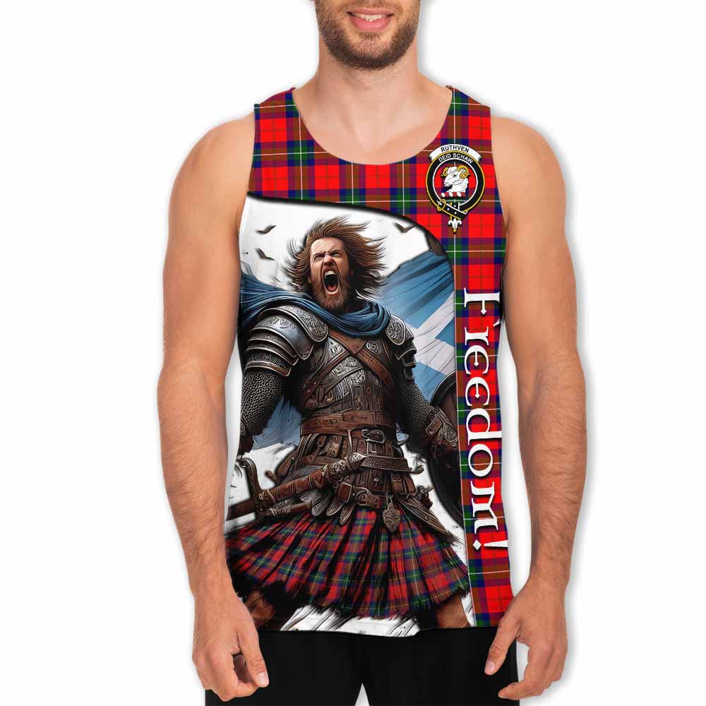 Ruthven Crest Tartan Men's Tank Top Inspired by the Freedom of Scottish Warrior Men - Tartan Vibes Clothing