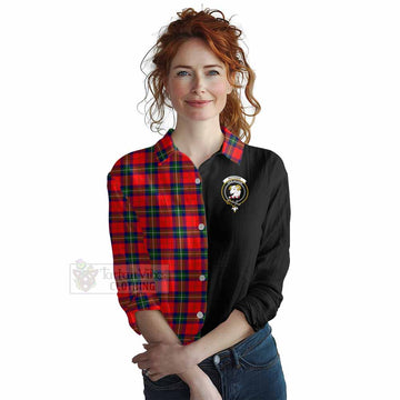 Ruthven Tartan Women's Casual Shirt with Family Crest and Half Of Me Style