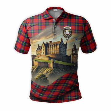 Ruthven Tartan Family Crest Polo Shirt with Scottish Ancient Castle Style Kid - Tartan Vibes Clothing