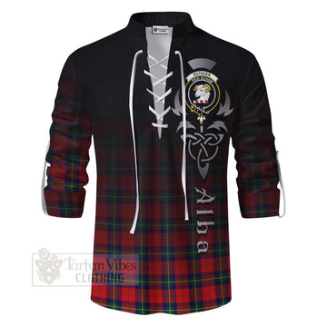 Ruthven Tartan Ghillie Kilt Shirt Featuring Alba Gu Brath Family Crest Celtic Inspired - Tartan Vibes Clothing