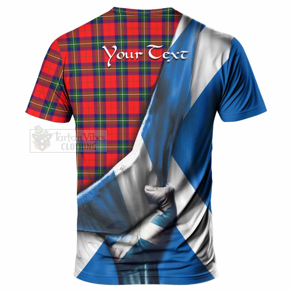 Tartan Vibes Clothing Ruthven Tartan T-Shirt with Family Crest Scotland Patriotic Style