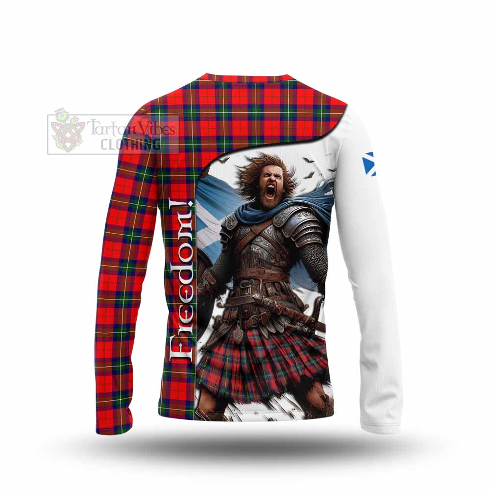 Ruthven Crest Tartan Long Sleeve T-Shirt Inspired by the Freedom of Scottish Warrior - Tartan Vibes Clothing