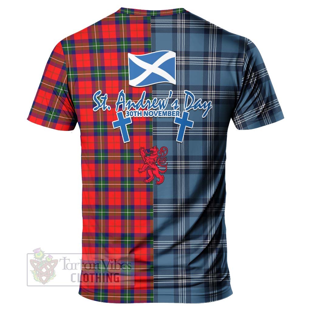 Tartan Vibes Clothing Ruthven Tartan T-Shirt Happy St. Andrew's Day Half Tartan Style